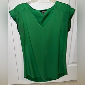 Express Women's Vibrant Green Blouse